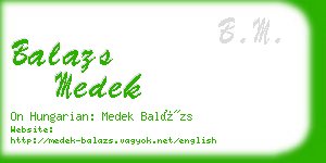 balazs medek business card